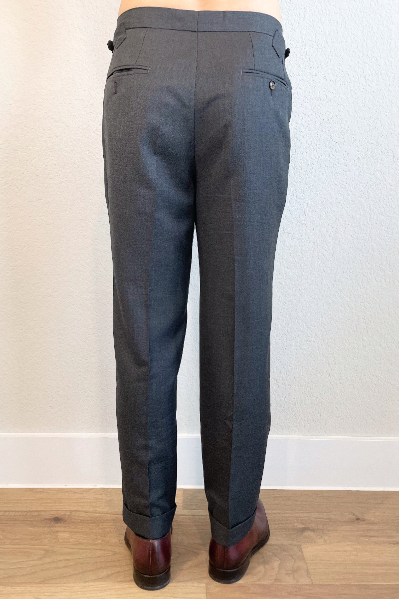 Double Pleated Wool Trousers