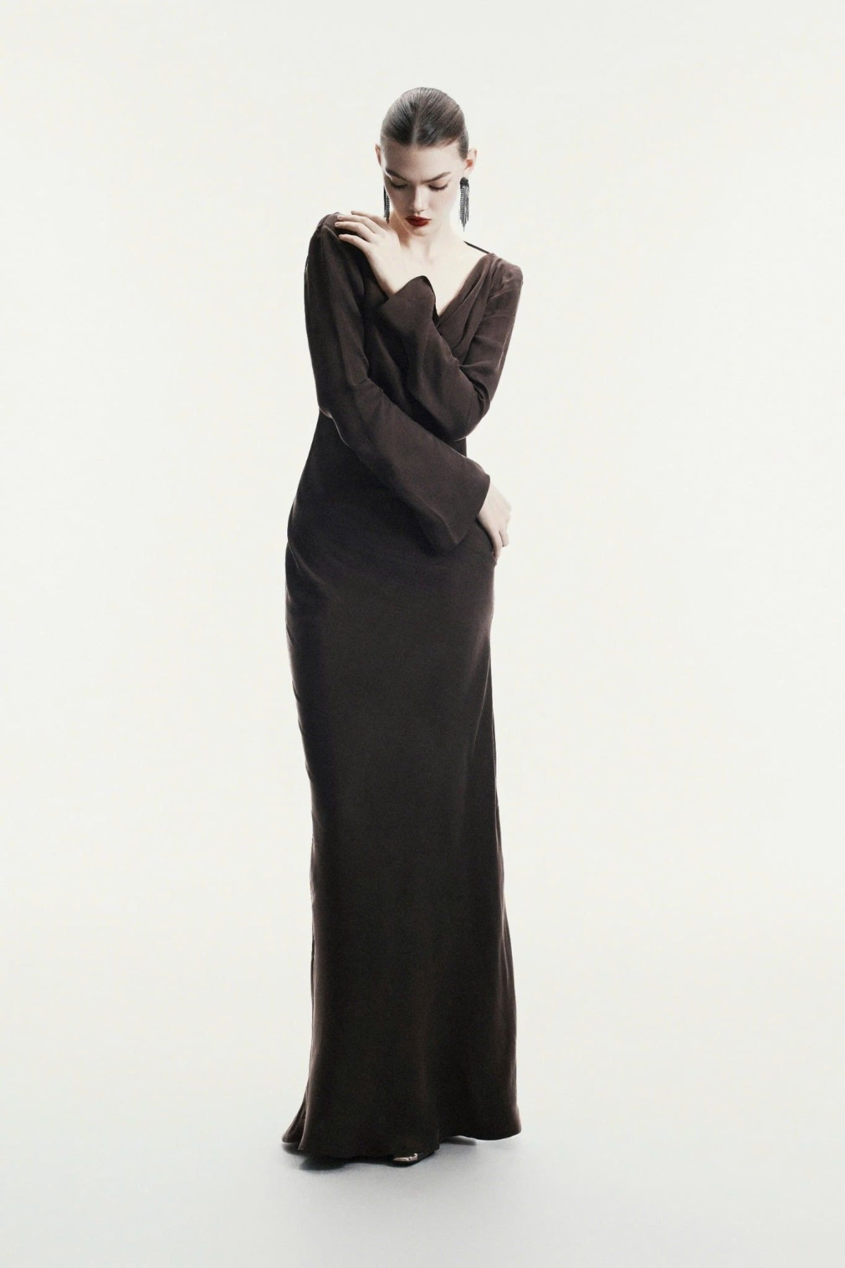 Velour Drape Dress