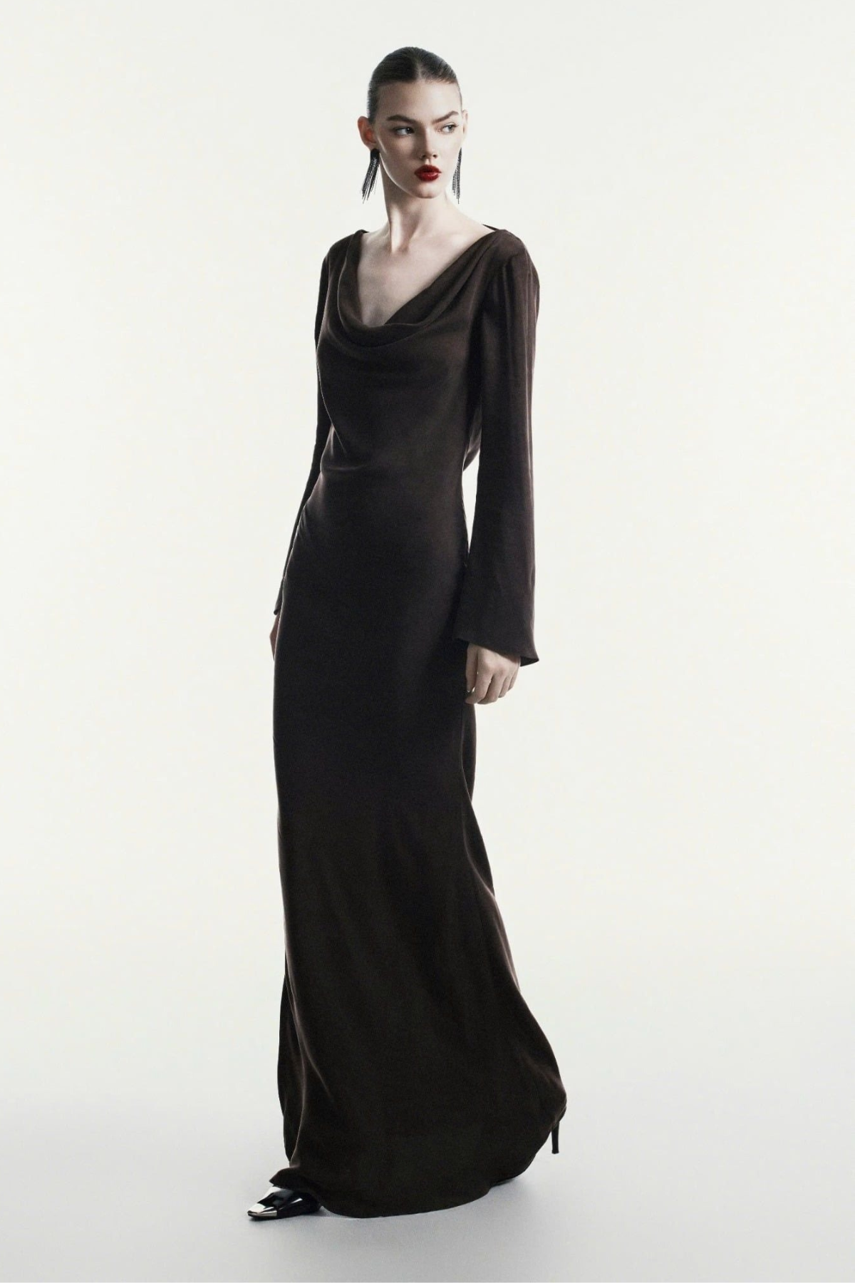 Velour Drape Dress